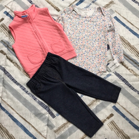 Carter's Other - New Carter’s Baby Girls 3-pc Set Size 18M